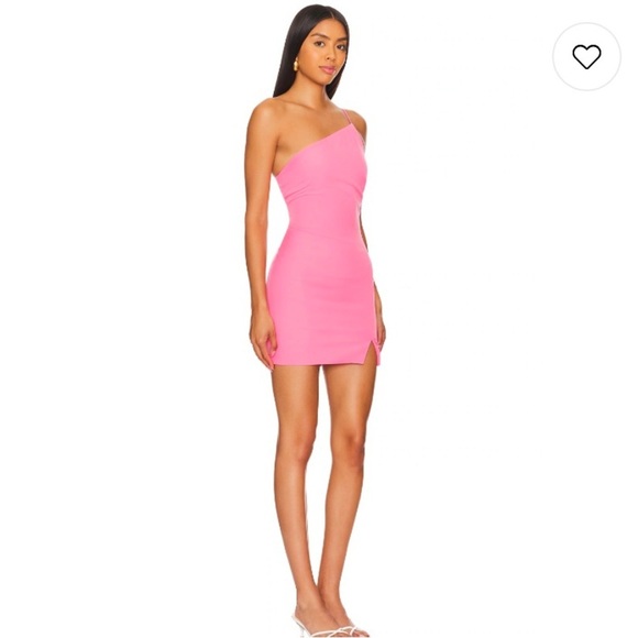 Lovers and Friends Keely Mini Dress One Shoulder in Pink Size Small - Picture 1 of 5